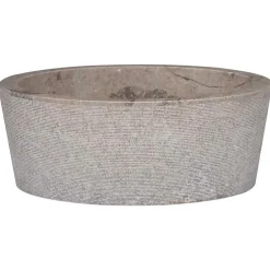 Clearance vidaXL Handfat Ø40x15 cm marmor Grå