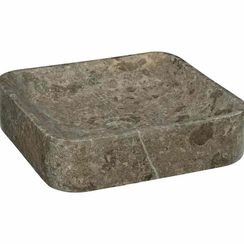 Hot vidaXL Handfat 40x40x10 cm marmor Grå