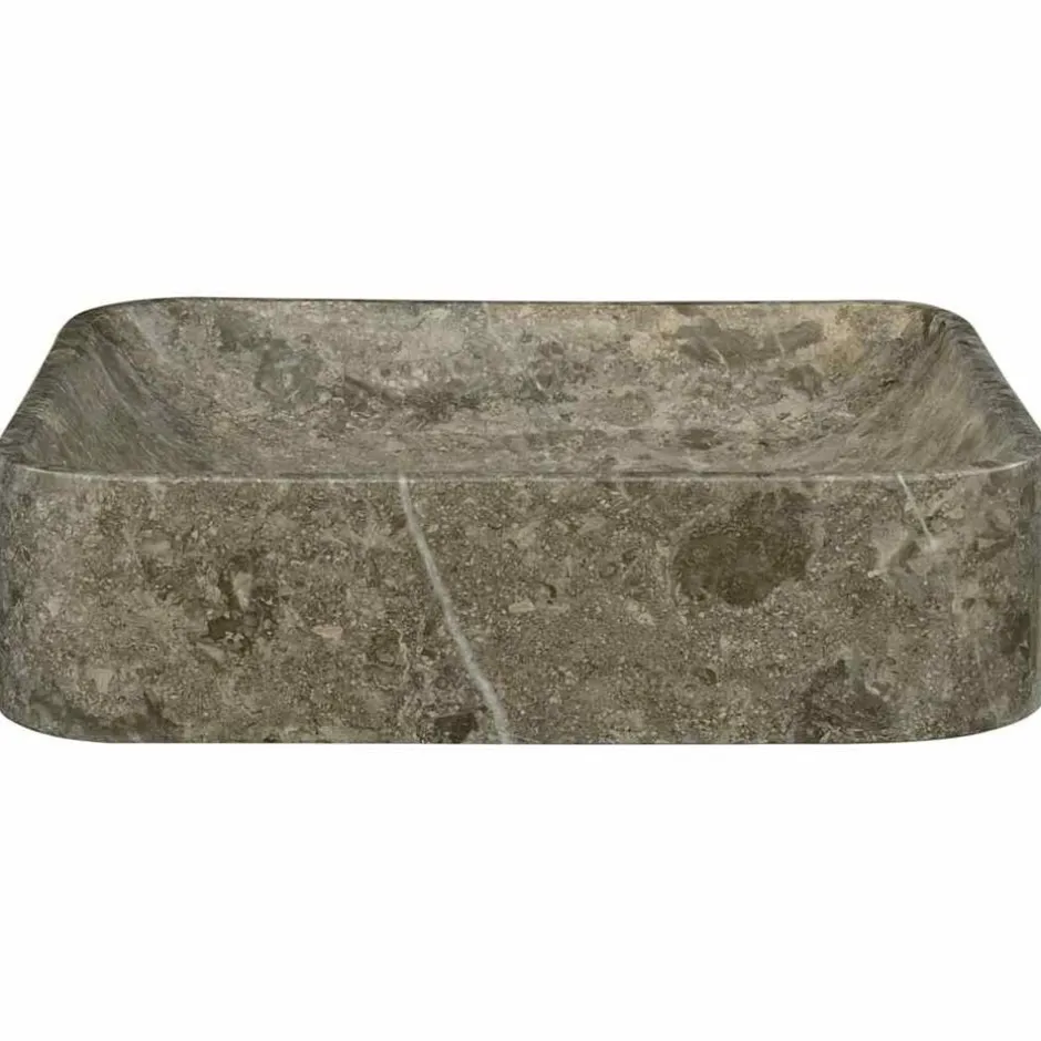 Hot vidaXL Handfat 40x40x10 cm marmor Grå