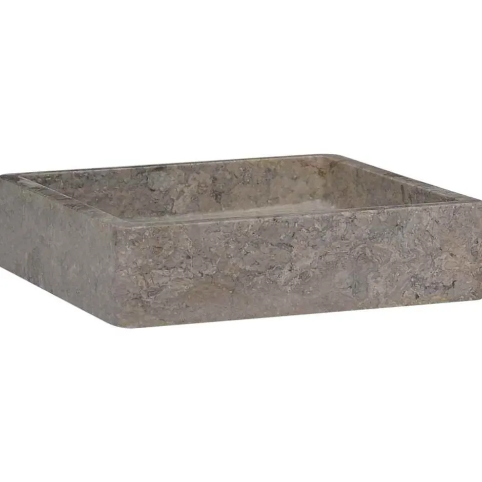 Hot vidaXL Handfat 40x40x10 cm marmor Grå