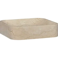 vidaXL Handfat gräddvit 40x40x10 cm marmor