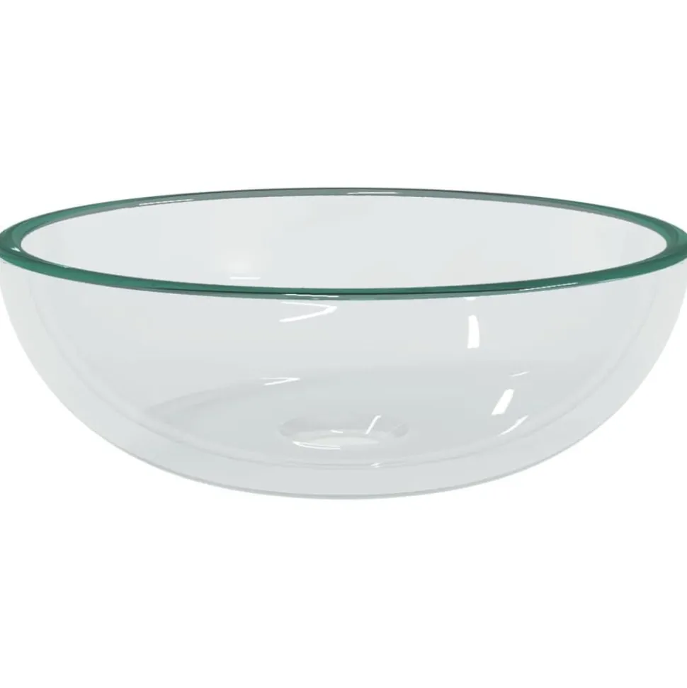 vidaXL Handfat härdat glas 35x12 cm transparent
