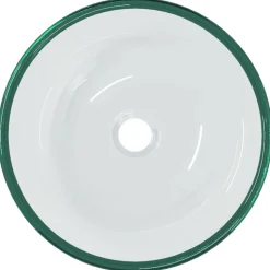 vidaXL Handfat härdat glas 35x12 cm transparent