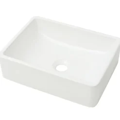 vidaXL Handfat keramik vit 41x30x12 cm