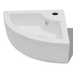 vidaXL Handfat med bräddavlopp 45x32x12,5 cm vit