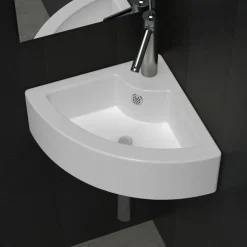 vidaXL Handfat med bräddavlopp 45x32x12,5 cm vit
