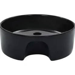 vidaXL Handfat med bräddavlopp 36x13 cm keramik svart