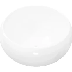vidaXL Handfat rund keramik vit 40x15 cm
