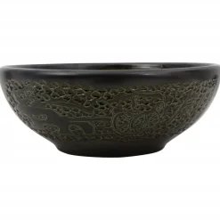 vidaXL Handfat svart rund Φ41x14 cm keramik
