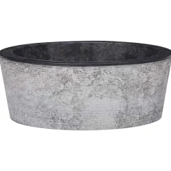 Clearance vidaXL Handfat Ø40x15 cm marmor Svart