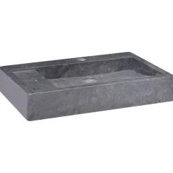 vidaXL Handfat svart 58x39x10 cm marmor
