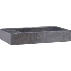 vidaXL Handfat svart 58x39x10 cm marmor