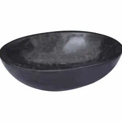 vidaXL Handfat 53x40x15 cm marmor Svart