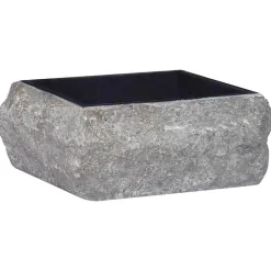 New vidaXL Handfat 30x30x13 cm marmor Svart