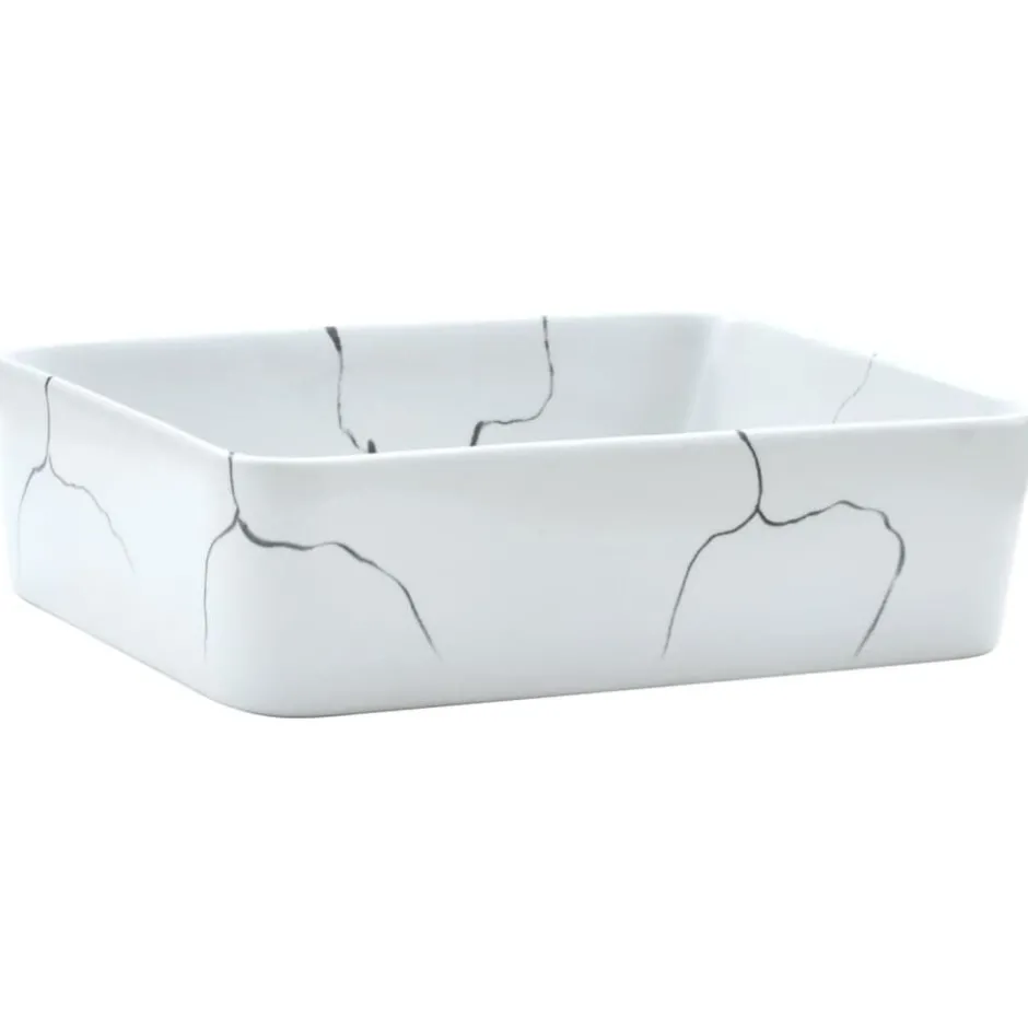 Discount vidaXL Handfat rektangulär 46x35,5x13 cm keramik Vit