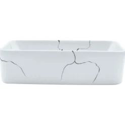 Discount vidaXL Handfat rektangulär 46x35,5x13 cm keramik Vit
