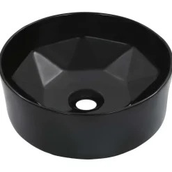 vidaXL Handfat 36x14 cm keramik svart