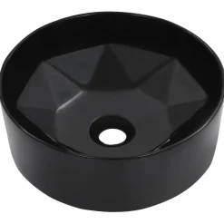 vidaXL Handfat 36x14 cm keramik svart