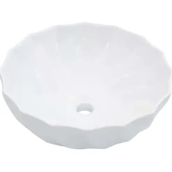 vidaXL Handfat 46x17 cm keramik Vit