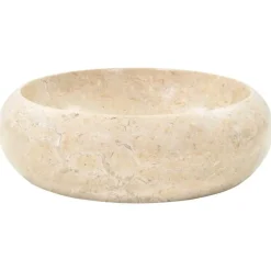 Best vidaXL Handfat 40x12 cm marmor gräddvit Kräm