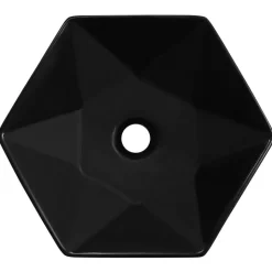 vidaXL Handfat 41x36,5x12 cm keramik svart