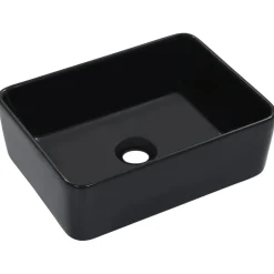 vidaXL Handfat 40x30x13 cm keramik svart