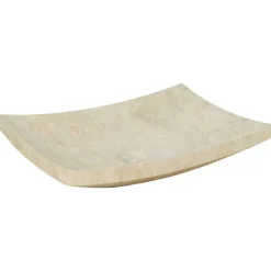 Clearance vidaXL Handfat 50x35x12 cm marmor gräddvit Kräm