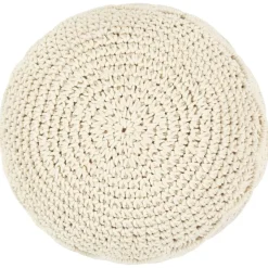 vidaXL Handgjord sittpuff makramé 45x30 cm bomull