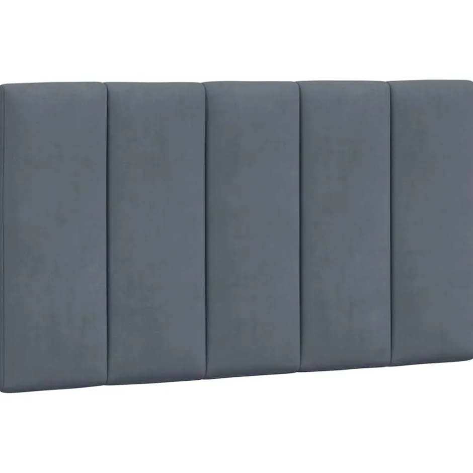 vidaXL Headboard Cushion "Hanko" Dark Grey 80 cm Velvet Mörkgrå