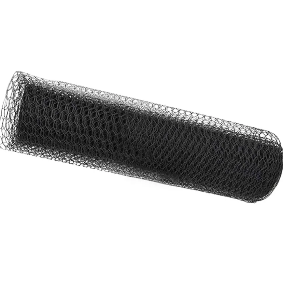 vidaXL Hexagonstängsel Grå 0,4 x 10 m PVC
