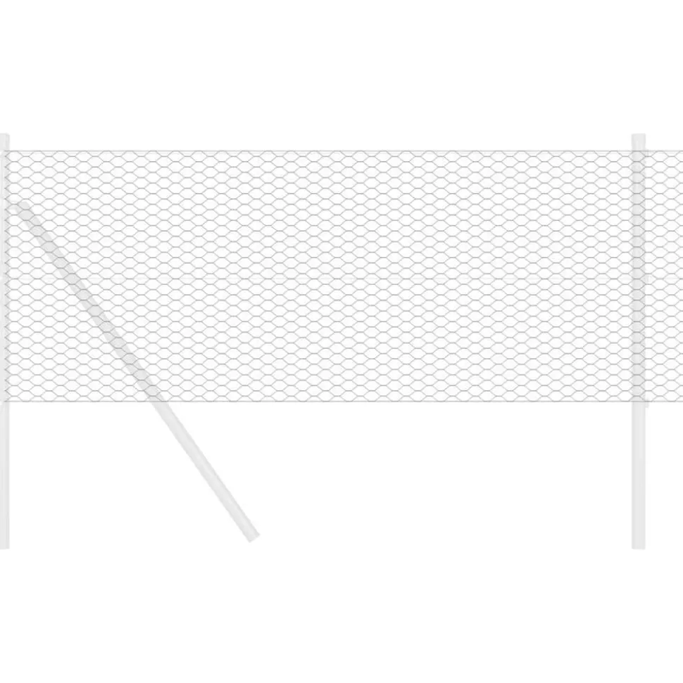 vidaXL Hexagonstängsel Grå 0,4 x 10 m PVC