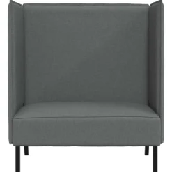 vidaXL Hög Ryggsoffa 101cm Mörkgrå tyg