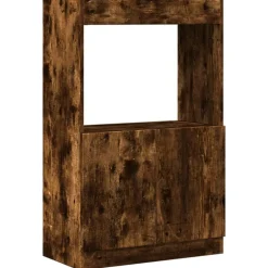 Best vidaXL Högskåp 63x33x100 cm konstruerat trä Rökfärgad ek