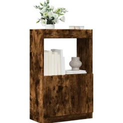 Best vidaXL Högskåp 63x33x100 cm konstruerat trä Rökfärgad ek