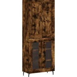 vidaXL Högskåp 69,5x34x180 cm konstruerat trä Rökfärgad ek