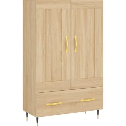 vidaXL Högskåp sonoma-ek 69,5x31x115 cm konstruerat trä