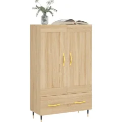vidaXL Högskåp sonoma-ek 69,5x31x115 cm konstruerat trä
