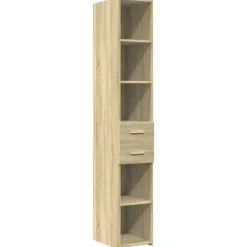 vidaXL Högskåp sonoma-ek 30x42,5x185 cm konstruerat trä