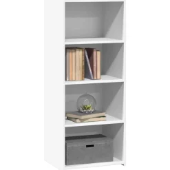 vidaXL Högskåp vit 50x41x124 cm konstruerat trä