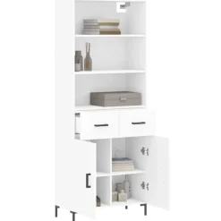 Sale vidaXL Högskåp 69,5x34x180 cm konstruerat trä Vit