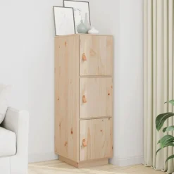 vidaXL Högskåp 34x40x108,5 cm massiv furu