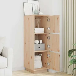 vidaXL Högskåp 34x40x108,5 cm massiv furu