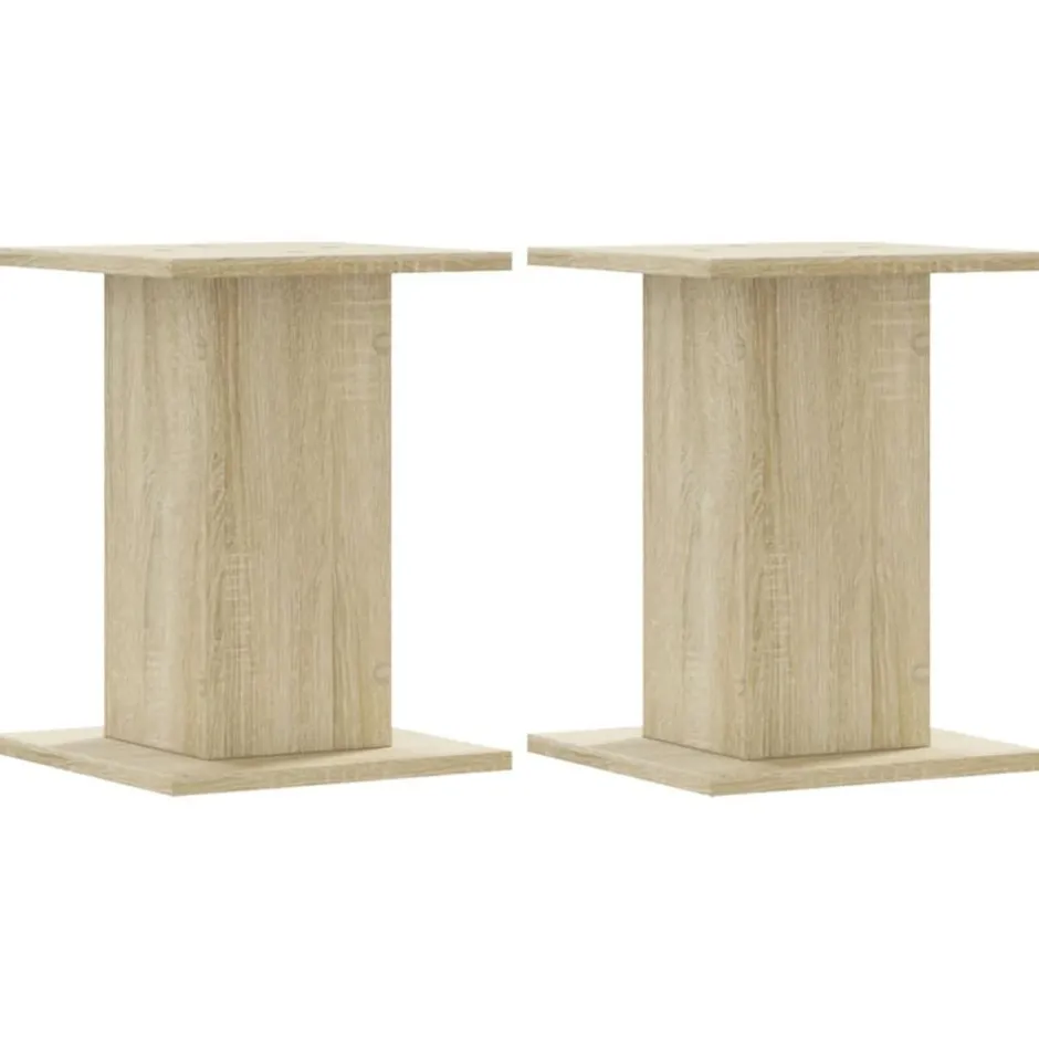 Outlet vidaXL Högtalarställ 2 st 30x30x40 cm konstruerat trä Sonoma ek