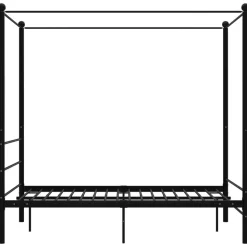 vidaXL Himmelsäng svart metall 120x200 cm