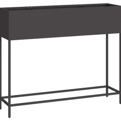 vidaXL Höjdträdgårdsplanterare Svart 100 x 26 x 82 cm Stål