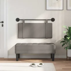 Clearance vidaXL Hängande Huvudgavel Väggmonterad 90 x 55 x 5 cm tyg Taupe