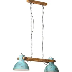 vidaXL Hänglampa 25 W nött blå 85x28x109 cm E27