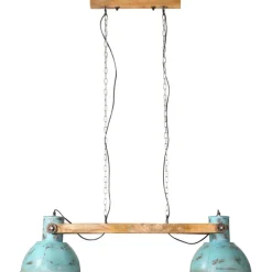 vidaXL Hänglampa 25 W nött blå 85x28x109 cm E27