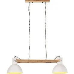 vidaXL Hänglampa industriell 25 W vit 109 cm E27