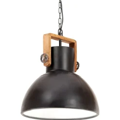New vidaXL Hänglampa industriell 25 W rund 40 cm E27 Svart